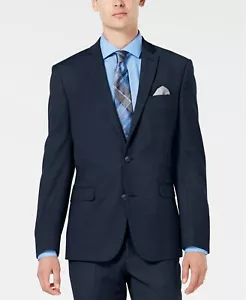 Bar III Men's Slim-Fit Stretch Blue Flannel Suit Jacket Size 40L MSRP $425. - Picture 1 of 3