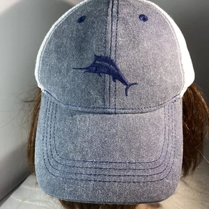 Tommy Bahama Hat Adjustable Trucker Mesh Baja Margarita Marlin Embroidered - Picture 1 of 9