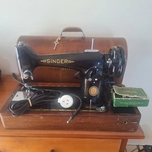 Vintage 1953 Singer Electric Sewing Machine Accessories 3 Flat Plug Needs Repair - Picture 1 of 24