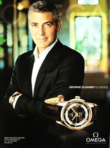OMEGA WATCH MAGAZINE promo ad #021 ORIGINAL FOREIGN AD GEORGE CLOONEY - Picture 1 of 1