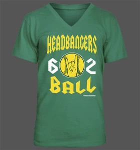 Camiseta Head Bangers Ball cuello en V - Oakland Athletics A's Baseball Sean Doolittle - Imagen 1 de 4