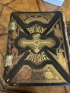 Antike Bilderbibel Familienheilige um 1800 1000 Abbildungen Parallelbibel - Bild 1 von 24