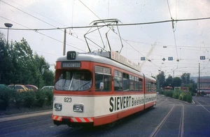 Originaldia Straßenbahn Bielefeld, Wagen 823, 08.09.1982 - Bild 1 von 1