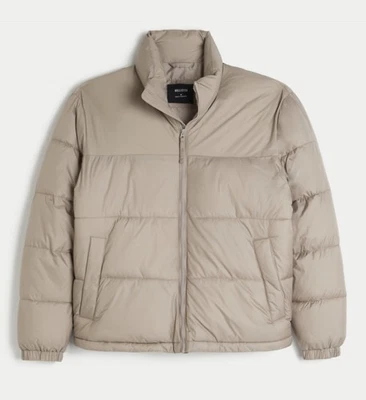 NWT HOLLISTER MEN Boxy Zip-Up Puffer JACKET | Size XL (XLARGE) | MSRP $110 - Image 1 of 4