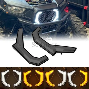 2PCS Front LED Accent Lights Running Turn Lights For Polaris RZR XP 1000 14-18 - Picture 1 of 24