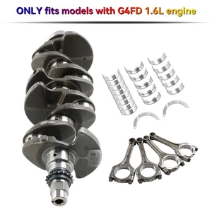 Cigüeñal de motor G4FD 1,6 L y varillas y cojinete para Hyundai Accent Kia Rio Soul EE. UU. - Imagen 1 de 14