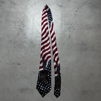 美国领带爱国国旗美国星条史蒂文哈里斯男式领带休闲 — 第 1/3 张图片