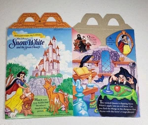 Vintage 1992 Disney Schneewittchen & die 7 Zwerge Mcdonalds Happy Meal Box NEU schön - Bild 1 von 2