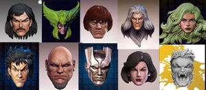 Marauders Set X-Men 1:12 scale custom unpainted Heads 6" Action Figure - Picture 1 of 1