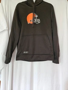 New Era NFL Men's Medium Brown Cleveland Browns Helmet Combine Authentic Hoodie - Picture 1 of 8