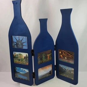 Schermo bottiglia quadro tre pannelli Wine Lover 24x24 pollici aperto - Foto 1 di 7