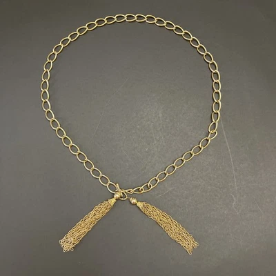 Women Gold Metal Chain Link Belt Hip Waist Medallion Coin Charm Small Petites 34 - Image 1 of 4