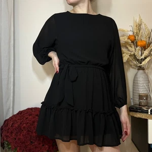 Flying Tomato Damen Langarm Gürtel umzingelte Taille Minikleid Größe XS - Bild 1 von 4