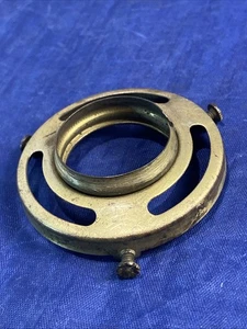 BRASS SHADE HOLDER HUBBELL 2¼" Screw On FITTER w/ Center Adapter - Picture 1 of 6