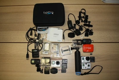 GoPro Hero 4 Plateada, Hero 3+ Paquete, Carcasas Impermeables, Herrajes, Estuche, Control Remoto Foto 1 de 4