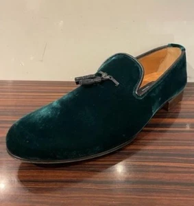 Tom Ford Nuevo en Caja Verde Nicolas Borla Mocasines Terciopelo Zapatos S 13 - Imagen 1 de 4
