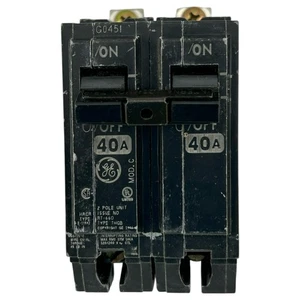Disyuntor GE THQB2140 USADO 40 Amperios, 2 Polos, 120/240V CA - Imagen 1 de 6