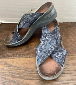 SANDALIAS CUÑA BZEES NEGRAS Y GRISES JASPEADAS ~ 11 M ~ COMPRA AHORA - Imagen 1 de 4