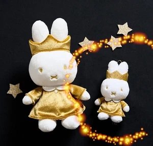 70th Anniversary Mascot Keychain Gold & Black Plush Doll with Crown 6.7" - Picture 1 of 6