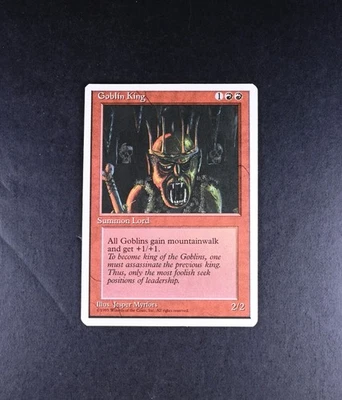 NM- Goblin King  4th Edition MTG Vintage Fourth Ed. Rare - Image 1 of 2