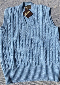 Lahmar womens blue vintage sweater vest size medium NWT - Picture 1 of 4