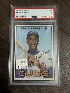 Ernie Banks 1967 Topps #215 PSA 5 EX Chicago Cubs Hall of Fame HOF MVP All Star - Bild 1 von 2