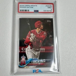 SHOHEI OHTANI 2018 TOPPS UPDATE ROOKIE RC #US189 PSA 9 MINT DODGERS MVP - Picture 1 of 5