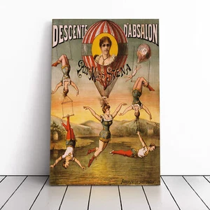 Vintage Circus Canvas Wall Art Print Framed Picture Decor Living Room Bedroom - Picture 1 of 7