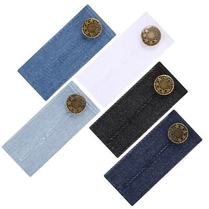 5 Pieces of Women's Pants Extender Waist Extender Denim Button Replacement Wa... - Picture 1 of 7
