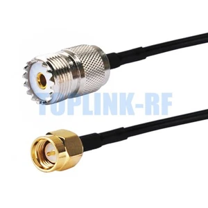 SMA Male Plug to UHF Female Jack SO-239 SO239 Adapter Pigtail Coax Cable RG174 - Bild 1 von 4