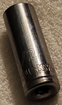 HUSKY 1/4" Drive 1/2 DEEP SOCKET 6Pt  - Image 1 of 2