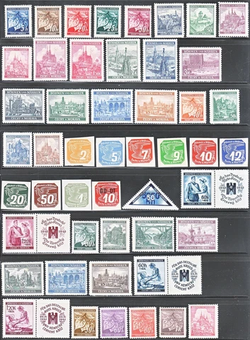 Stamp Germany Bohemia Czech Mi 020-142 Dienst 1-24 Porto 1-15 WWII Reich Era MNH Cover