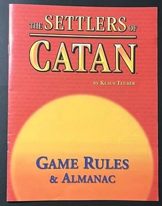 2003 Settlers Of CATAN Replacement Game Rules & Almanac Part Only - Picture 1 of 3