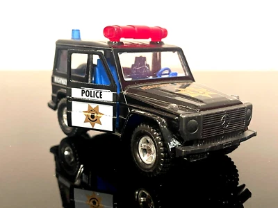 Vintage Majorette Mercedes 230 GE 1/34 Highway Patrol 911  with Open  Doors toy - Image 1 of 4