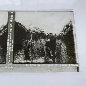 FISHERVIEW Glass WWI STEREOGRAPH Card Stereoview PLATE - Photograph Slide W-D-6 - Picture 1 of 7