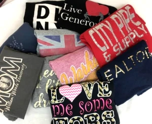 10 Lot XL DKNY british flag REALTOR mom warhawks graphic t shirt tops - Imagen 1 de 16