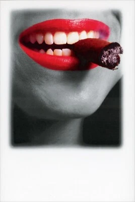 Funny BIRTHDAY Card, Woman Lipstick Cigar Cake is for Wussies by Carlton Cards - Image 1 of 4