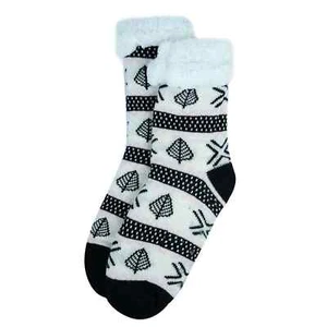 Chaussettes pantoufles femmes Sherpa chaussons chaussettes doublées polaire antidérapantes pantoufles chaussettes - Photo 1/3