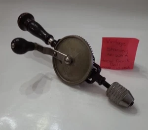 Vintage Stanley Hand Crack Drill No 624 A USA Made Egg Beater Style Hand Tool ⬇️ - Picture 1 of 24