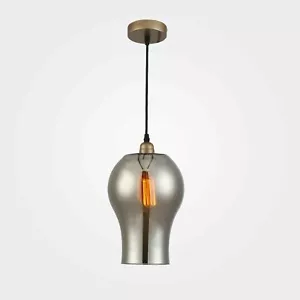 Hängelampe Gala Hellsilber Glas Max. 60 Watt Lampe Deckenleuchte Küchenlampe - Bild 1 von 5