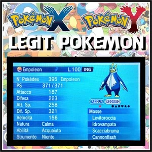 5GEN LEGIT POKEMON • DEFOGGER SHINY Empoleon 6IV CALM X Y ORAS S&M ULTRA - Foto 1 di 1