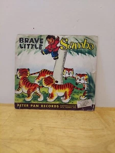 Vintage Peter Pan Record Brave Little Sambo 45RPM Record - Imagen 1 de 12