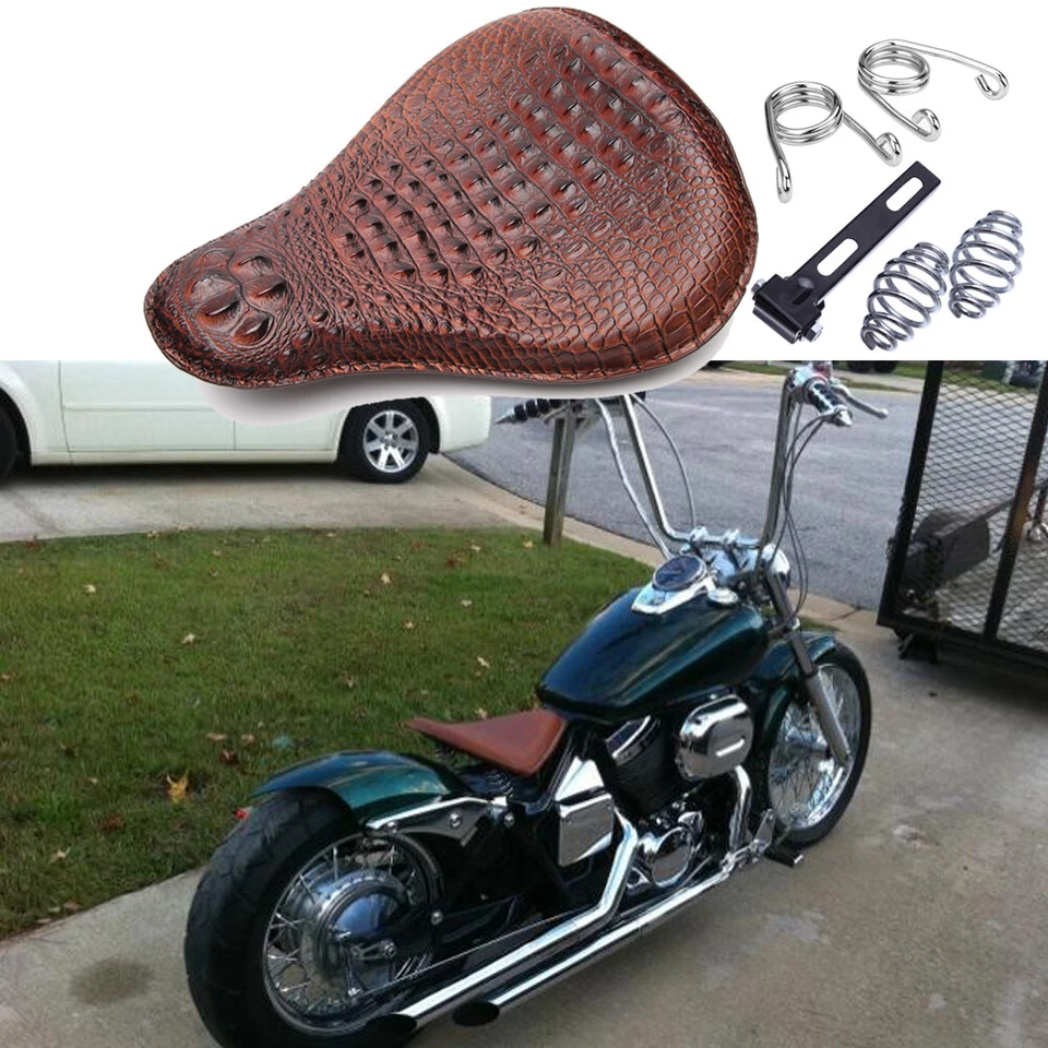 For Honda Shadow Spirit ACE VT 750 1100 Bobber 13" Large Solo Seat Spring Saddle - Image 1 of 4