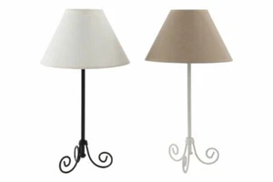 LAMPADA COMODINO CAMERA LETTO LAMPADA DA TAVOLO SCRIVANIA IN FERRO BIANCO NERO - Foto 1 di 2
