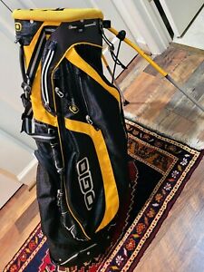 OGIO Ultralite Performance 6 DIVIDER GOLF STAND BAG, Black/Yellow Dual strap 