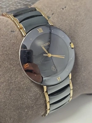 Rado Diastar 129.0300.3 Black Date Dial 33mm Ceramic Swiss Quartz Men's Watch - image 1 of 4