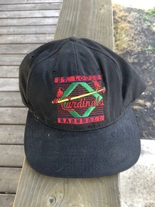 Vintage St. Louis Cardinals Baseball The Game Snapback Cap Hat Black MLB - Picture 1 of 8