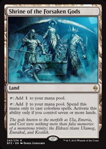 Heavy Play x 1 Shrine of the Forsaken Gods - Foil Battle for Zendikar - Image 1 of 1