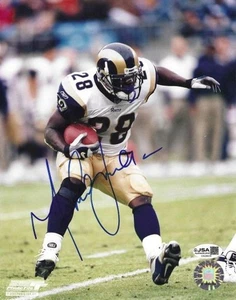 Autographed Marshall Faulk St. Louis Rams 8x10 photo - w/ JSA COA - Picture 1 of 1