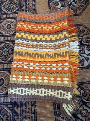 MCM Crochet Mesa Corredor Afgano Hecho a Mano Boho Hippie De Colección Foto 1 de 4